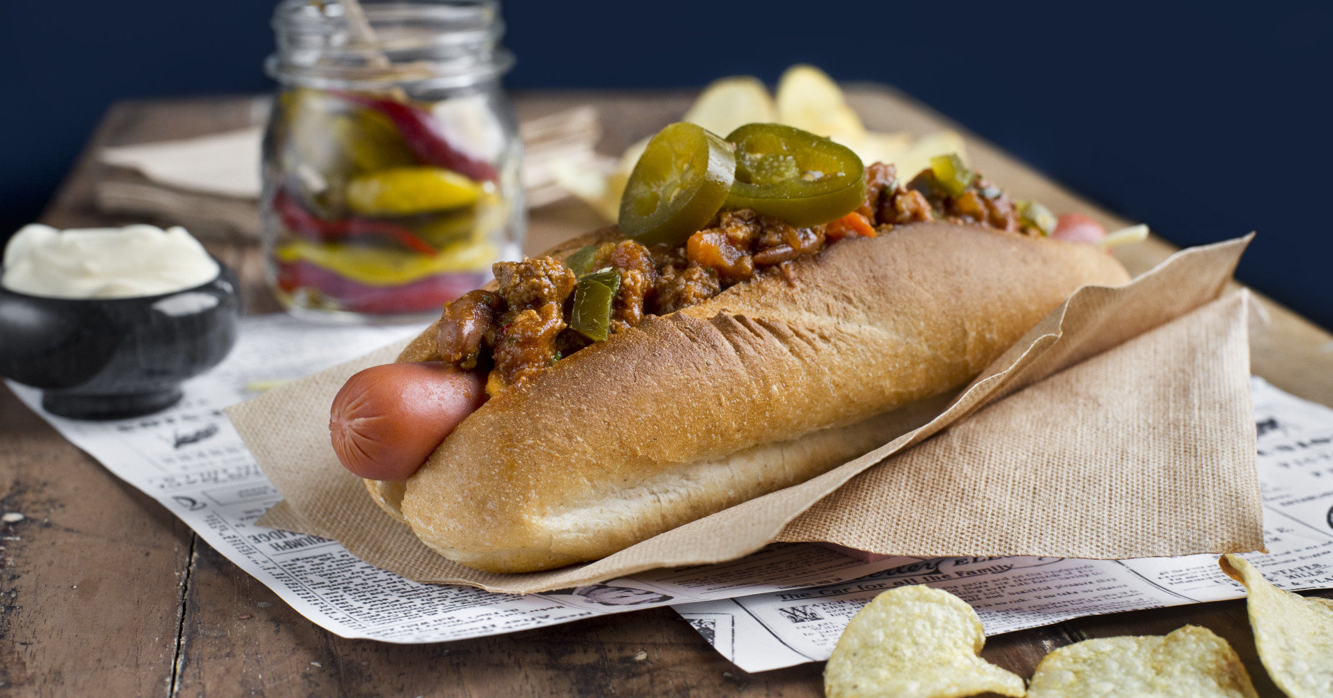 American-Style Chilli Dogs Recipe | myfoodbook